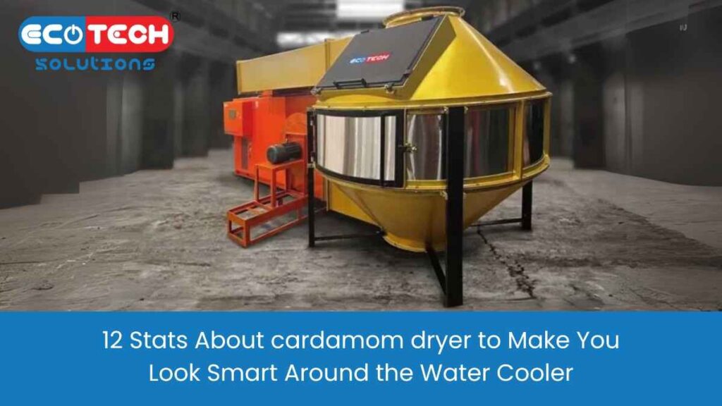 A modern cardamom dryer processing fresh cardamom pods for optimal drying efficiency.