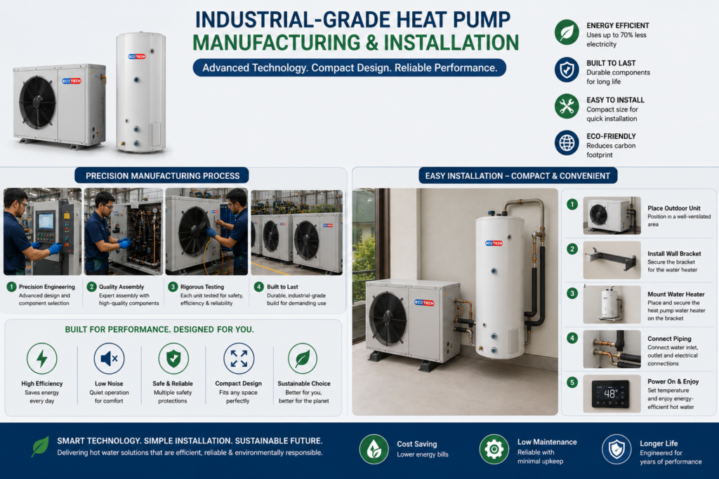 ET Solutions heat pump water heating systems in India