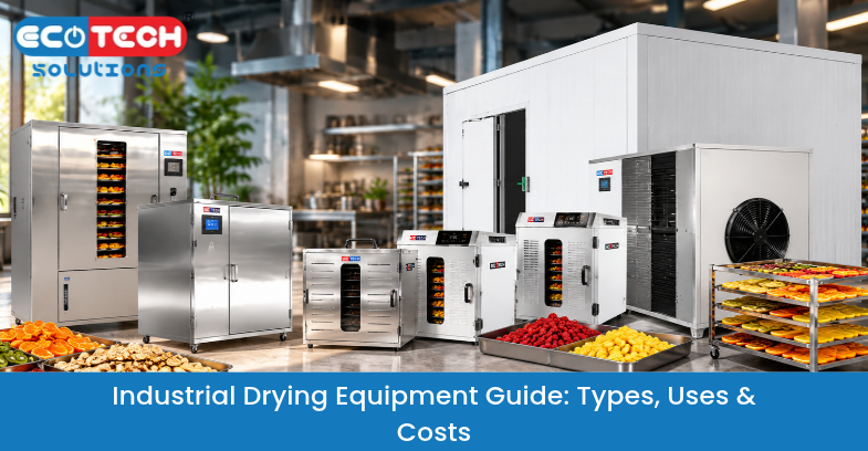 Industrial drying equipment for commercial food processing and dehydration