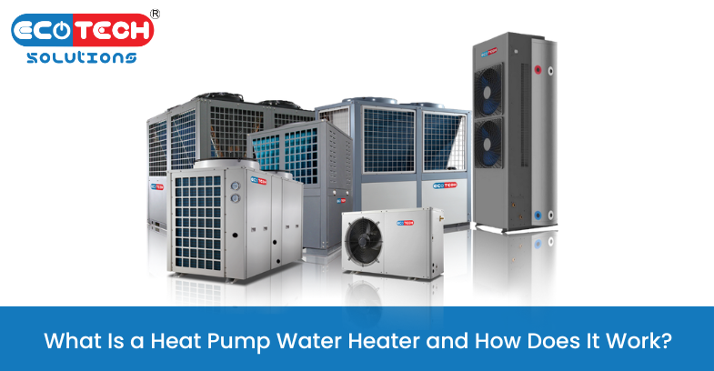 What is a heat pump water heater installed in a modern residential utility room